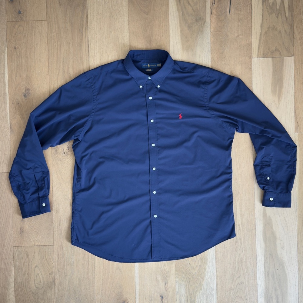 Polo Ralph Lauren Blue Button Down Dress Shirt 2XL